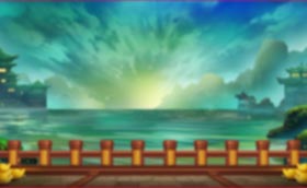 CQ9 Gu Gu Gu 3 官方池畔天色橫式背景